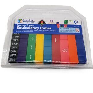 Learning Resources Fraction Tower Equivalency Cubes 51-Piece Math Set NEW
